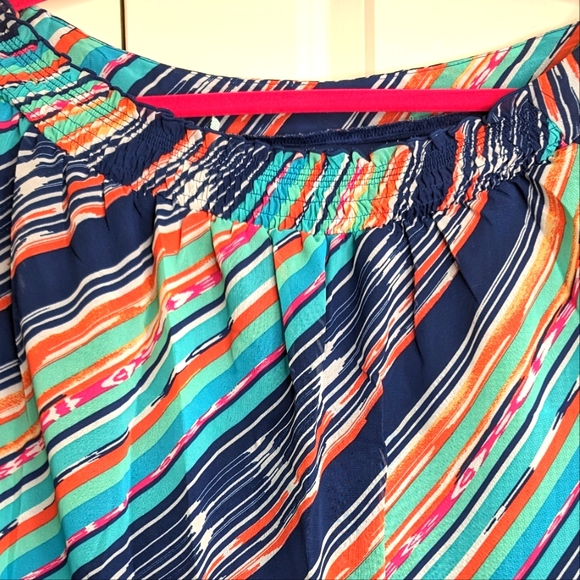 MAURICES STRIPED ELASTIC WAIST SIDE SLIT MAXI SKIRT XL -EUC - Picture 5 of 7